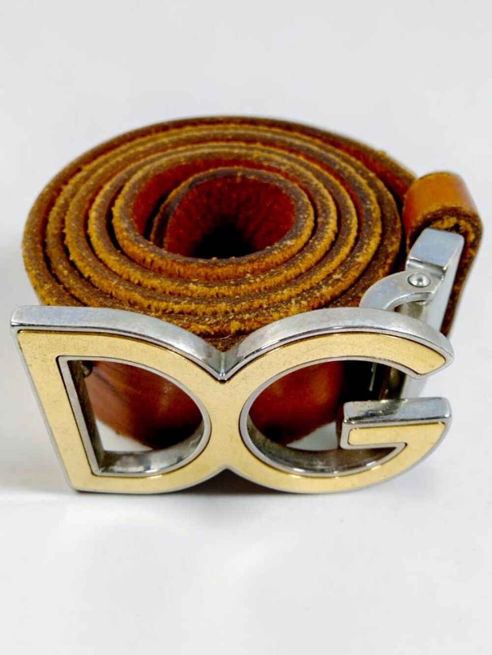 Dolce & Gabbana Brown Leather Belt Belt Unisex D & G
